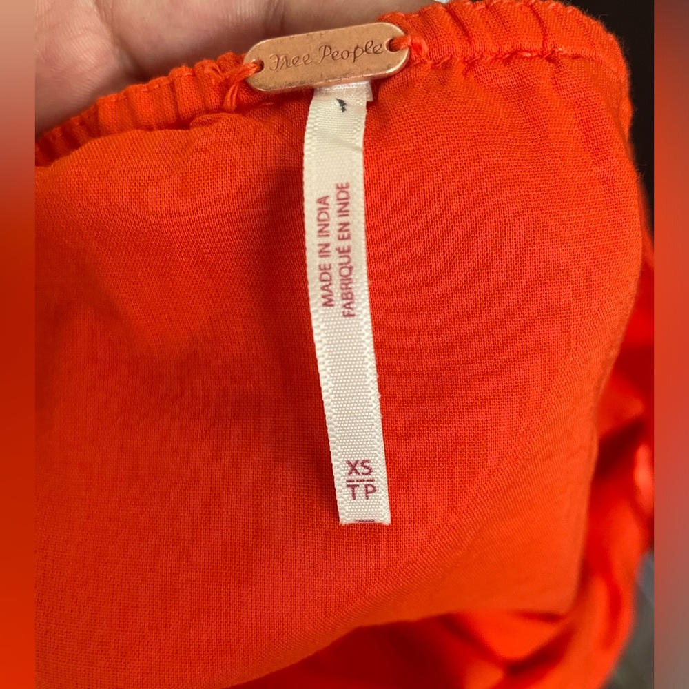 Free People Printemps Moment Halter Top In Orange Size Xs New - Picture 5 of 5